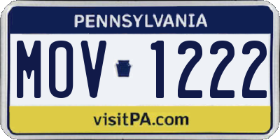 PA license plate MOV1222