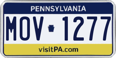 PA license plate MOV1277