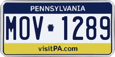 PA license plate MOV1289