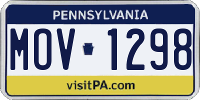 PA license plate MOV1298