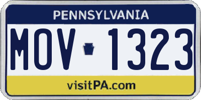 PA license plate MOV1323