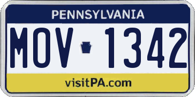PA license plate MOV1342