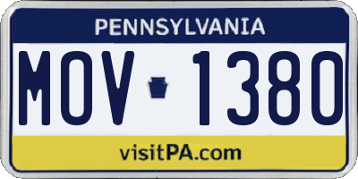 PA license plate MOV1380