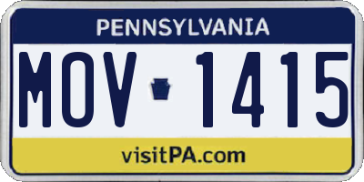 PA license plate MOV1415