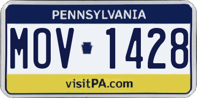 PA license plate MOV1428