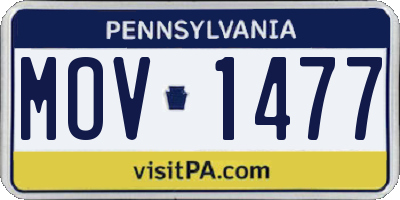 PA license plate MOV1477