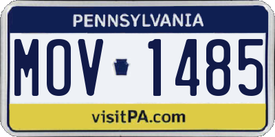 PA license plate MOV1485