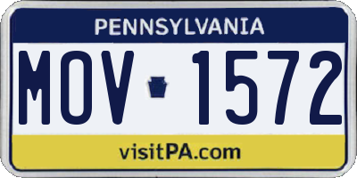 PA license plate MOV1572