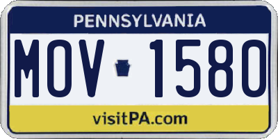 PA license plate MOV1580