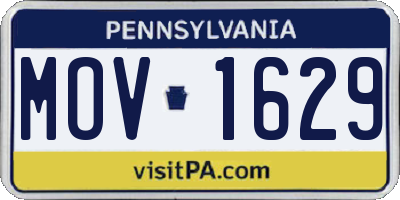 PA license plate MOV1629