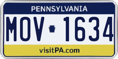PA license plate MOV1634