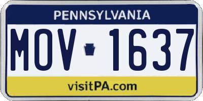 PA license plate MOV1637