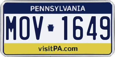 PA license plate MOV1649