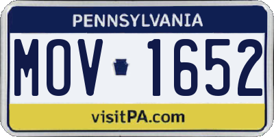 PA license plate MOV1652