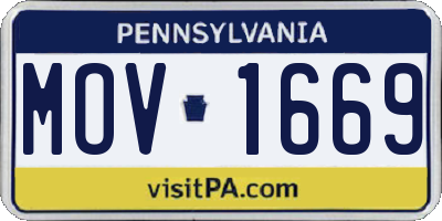 PA license plate MOV1669