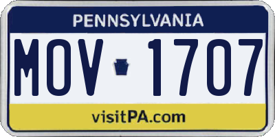 PA license plate MOV1707