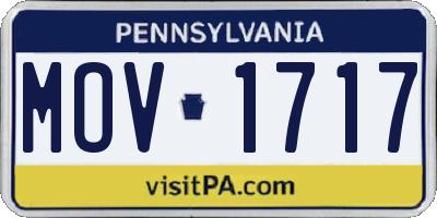 PA license plate MOV1717