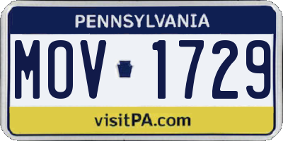 PA license plate MOV1729