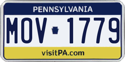 PA license plate MOV1779