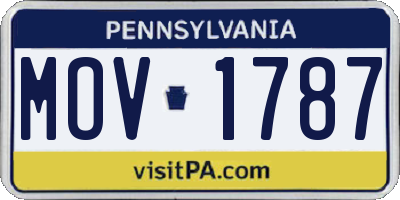 PA license plate MOV1787