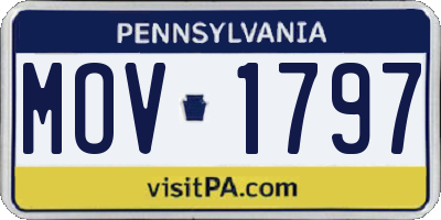 PA license plate MOV1797