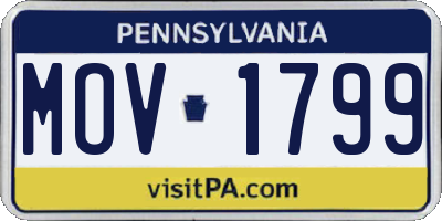 PA license plate MOV1799