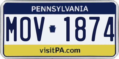 PA license plate MOV1874