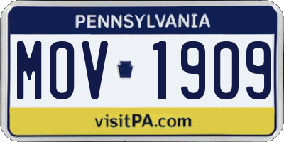 PA license plate MOV1909