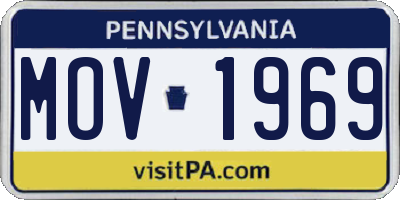 PA license plate MOV1969