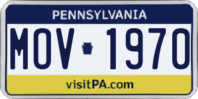 PA license plate MOV1970