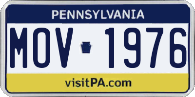 PA license plate MOV1976