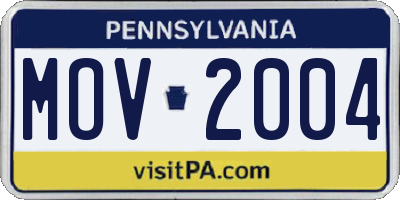 PA license plate MOV2004