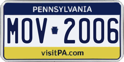 PA license plate MOV2006