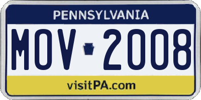 PA license plate MOV2008