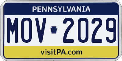 PA license plate MOV2029