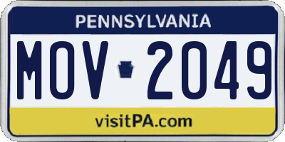 PA license plate MOV2049
