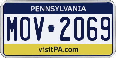 PA license plate MOV2069