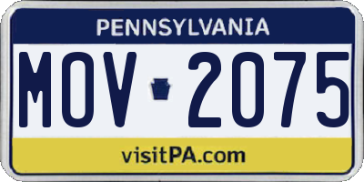PA license plate MOV2075