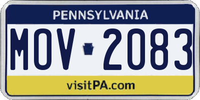 PA license plate MOV2083