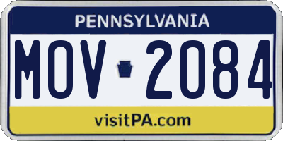 PA license plate MOV2084