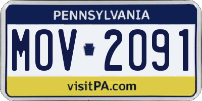 PA license plate MOV2091