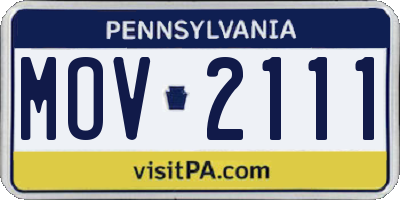 PA license plate MOV2111
