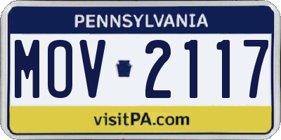 PA license plate MOV2117