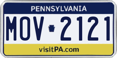 PA license plate MOV2121