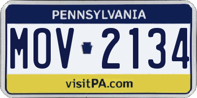 PA license plate MOV2134