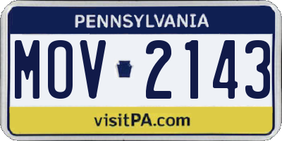 PA license plate MOV2143