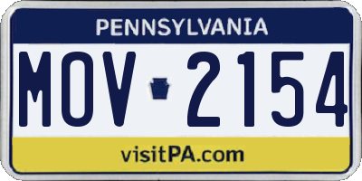 PA license plate MOV2154