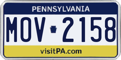 PA license plate MOV2158