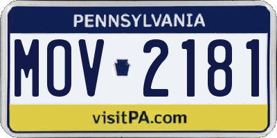 PA license plate MOV2181