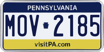 PA license plate MOV2185